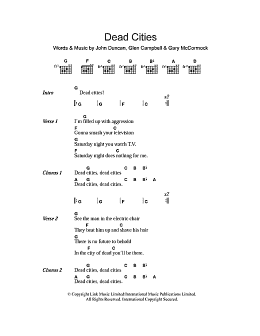 page one of Dead Cities (Guitar Chords/Lyrics)
