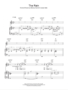 page one of The Rain (Piano, Vocal & Guitar Chords)