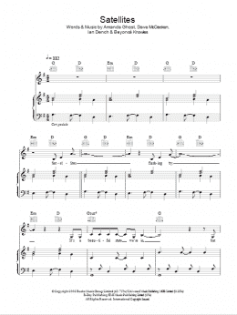 page one of Satellites (Piano, Vocal & Guitar Chords)