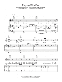 page one of Playing With Fire (Piano, Vocal & Guitar Chords)