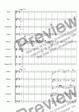 page one of Symphony One in E Minor: Movement 2