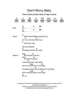 page one of Don't Worry Baby (Guitar Chords/Lyrics)