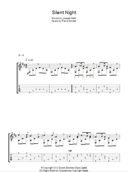 page one of Silent Night (Guitar Tab)