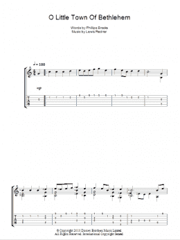 page one of O Little Town Of Bethlehem (Guitar Tab)