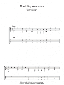 page one of Good King Wenceslas (Guitar Tab)