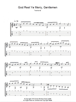 page one of God Rest Ye Merry, Gentlemen (Guitar Tab)