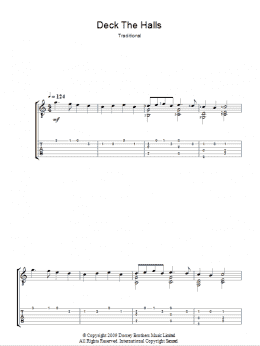 page one of Deck The Halls (Guitar Tab)