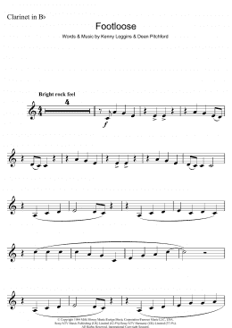 page one of Footloose (Clarinet Solo)