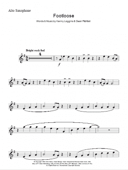 page one of Footloose (Lead Sheet / Fake Book)