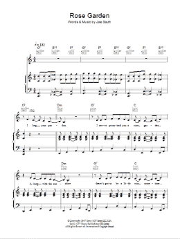 page one of Rose Garden (Piano, Vocal & Guitar Chords)