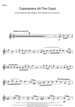 page one of Copacabana (At The Copa) (Flute Solo)