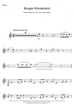 page one of Boogie Wonderland (Flute Solo)