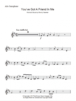 page one of You've Got A Friend In Me (from Toy Story) (Lead Sheet / Fake Book)