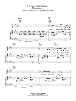 page one of Long Hard Road (Piano, Vocal & Guitar Chords)