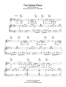 page one of Safest Place (Piano, Vocal & Guitar Chords)