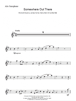 page one of Somewhere Out There (Lead Sheet / Fake Book)