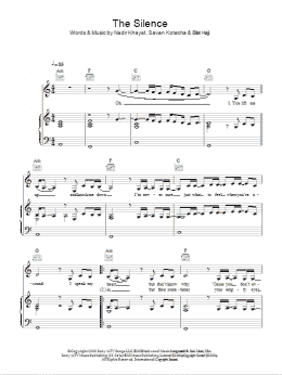 page one of The Silence (Piano, Vocal & Guitar Chords)