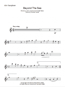 page one of Beyond The Sea (Lead Sheet / Fake Book)