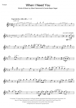 page one of When I Need You (Trumpet Solo)