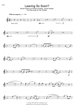 page one of Leaving So Soon? (Flute Solo)