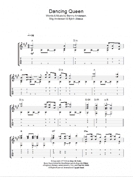 page one of Dancing Queen (Easy Guitar Tab)