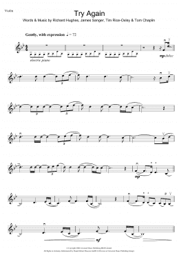 page one of Try Again (Violin Solo)