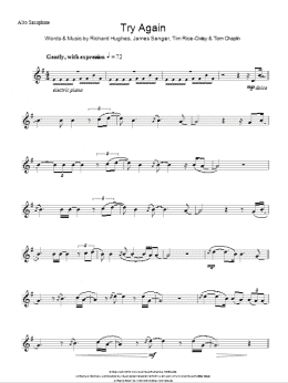 page one of Try Again (Lead Sheet / Fake Book)