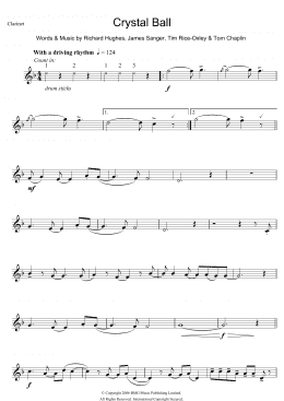 page one of Crystal Ball (Clarinet Solo)