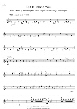 page one of Put It Behind You (Violin Solo)
