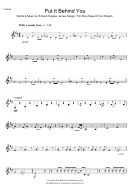 page one of Put It Behind You (Clarinet Solo)