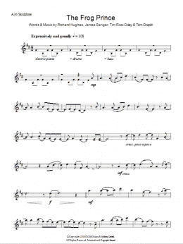page one of The Frog Prince (Lead Sheet / Fake Book)