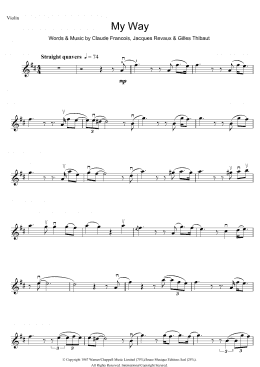 page one of My Way (Violin Solo)