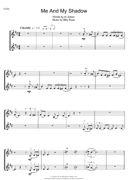 page one of Me And My Shadow (Violin Solo)
