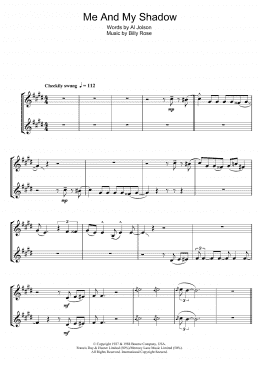page one of Me And My Shadow (Clarinet Solo)