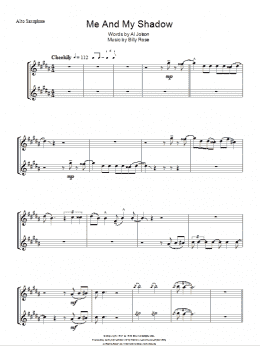 page one of Me And My Shadow (Lead Sheet / Fake Book)