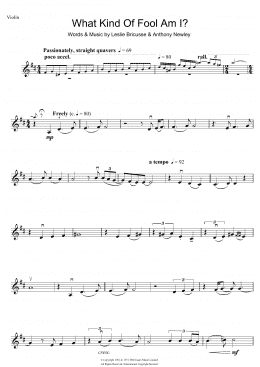 page one of What Kind Of Fool Am I (Violin Solo)