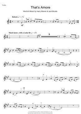page one of That's Amore (Violin Solo)
