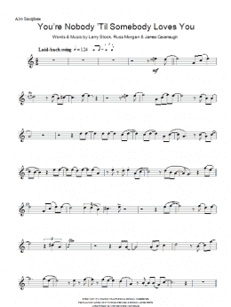 page one of You're Nobody Till Somebody Loves You (Lead Sheet / Fake Book)
