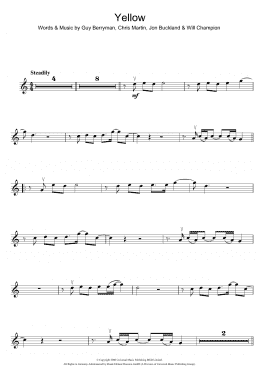 page one of Yellow (Violin Solo)