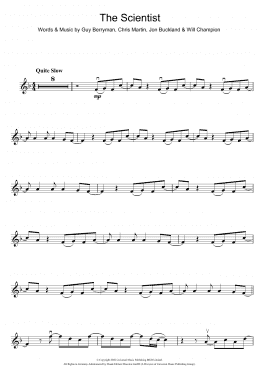 page one of The Scientist (Violin Solo)