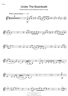 page one of Under The Boardwalk (Violin Solo)