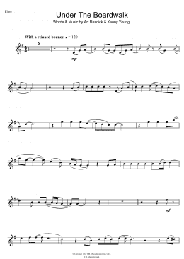 page one of Under The Boardwalk (Flute Solo)