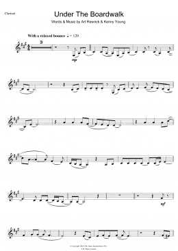 page one of Under The Boardwalk (Clarinet Solo)