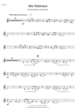 page one of Mrs. Robinson (Clarinet Solo)