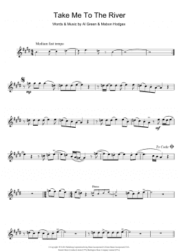 page one of Take Me To The River (Tenor Sax Solo)