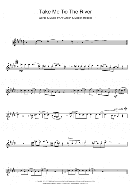 page one of Take Me To The River (Trumpet Solo)