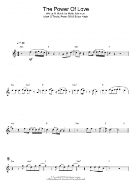 page one of The Power Of Love (Flute Solo)