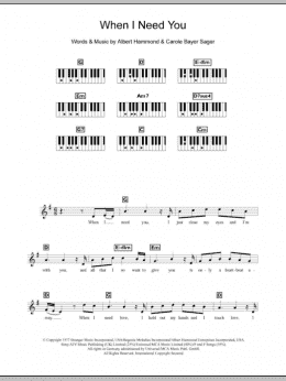 page one of When I Need You (Piano Chords/Lyrics)