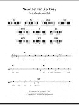 page one of Never Let Her Slip Away (Piano Chords/Lyrics)