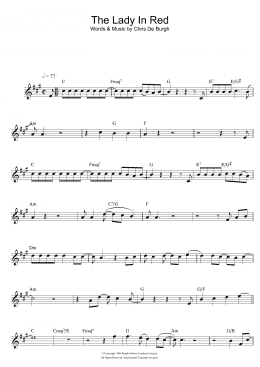 page one of The Lady In Red (Alto Sax Solo)